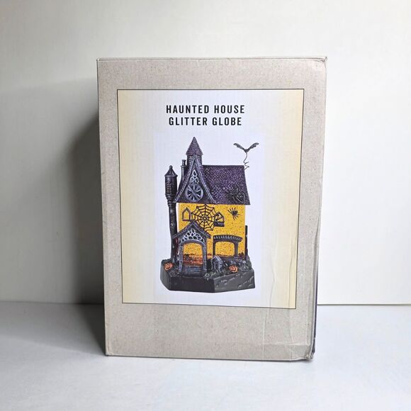 Cracker Barrel Haunted House Glitter Globe Light Up Halloween Decor - NEW IN BOX - Picture 2 of 15